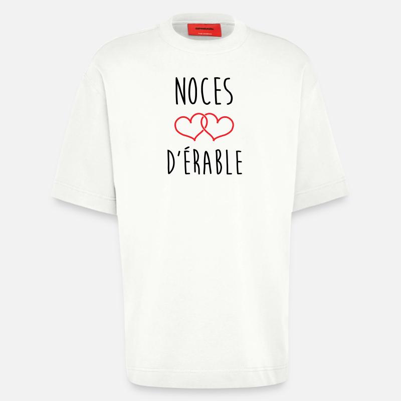 Maple Wedding, 58 års ægteskab - Heavyweight oversized organic T-shirt made in EU - OFF WHITE
