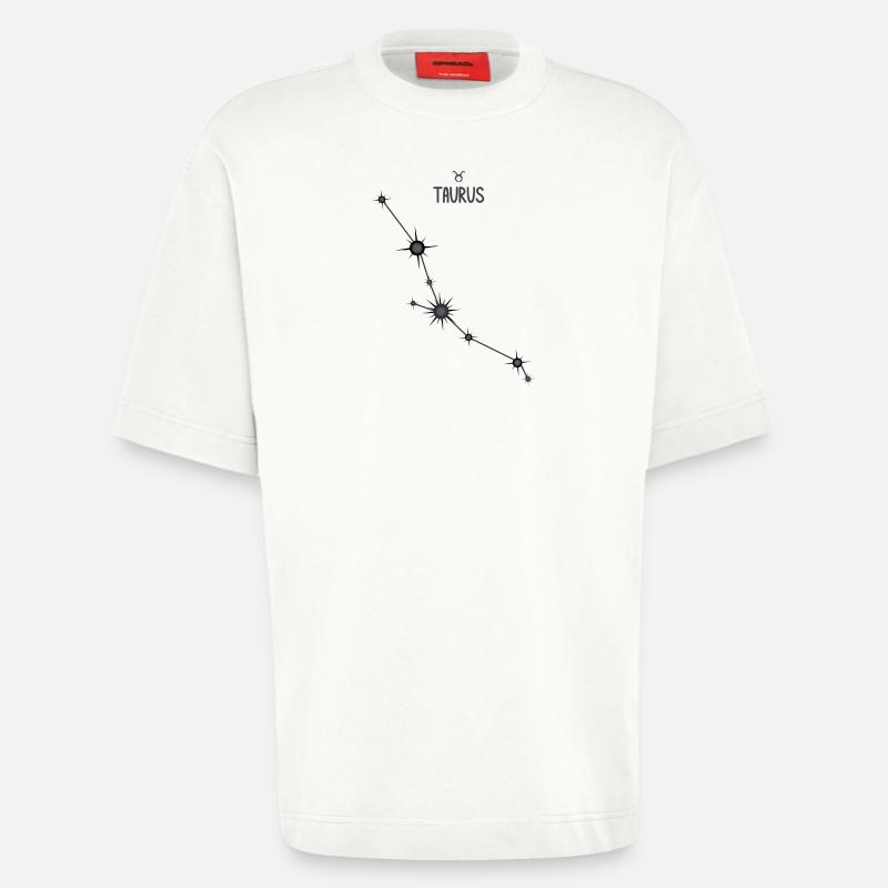 Stier Sternzeichen Sternbild Schwarz & Grau - Heavyweight T-Shirt - made by SPREAD  - OFF WHITE