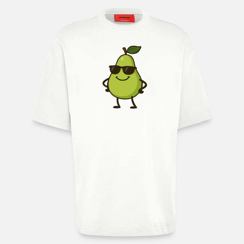 Pear Comic Cool - Heavyweight T-Shirt - made by SPREAD  - OFF WHITE