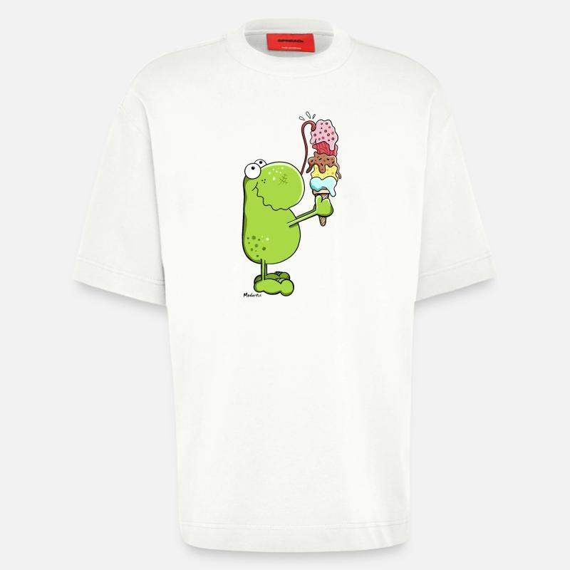 Frosch mit Eis - Heavyweight T-Shirt - made by SPREAD  - OFF WHITE