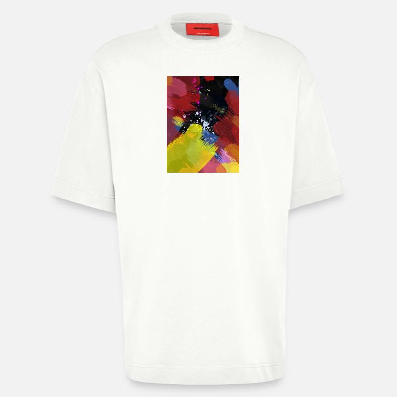 Farbexplosion Abstrakte Farbflächen - Heavyweight T-Shirt - made by SPREAD  - OFF WHITE