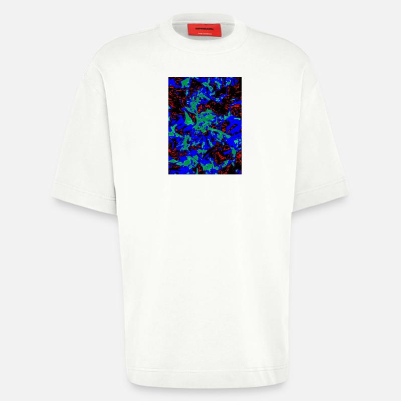 Nébuleuse de la Fleur de Néon - T-shirt bio épais oversize fabriqué en UE - OFF WHITE