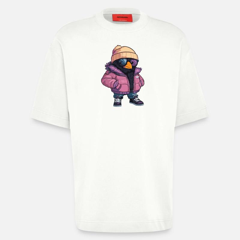 Rabe Krähe Cool Comic - Heavyweight T-Shirt - made by SPREAD  - OFF WHITE