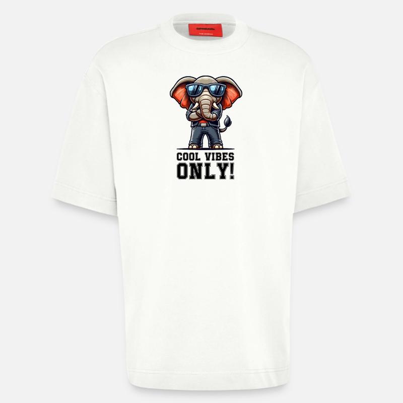Elefant Comic cool - Heavyweight T-Shirt - made by SPREAD  - OFF WHITE
