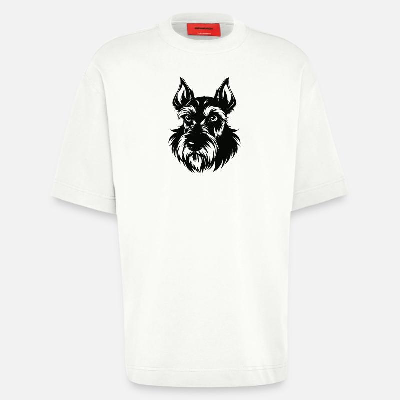 Schnauzer géant - T-shirt bio épais oversize fabriqué en UE - OFF WHITE
