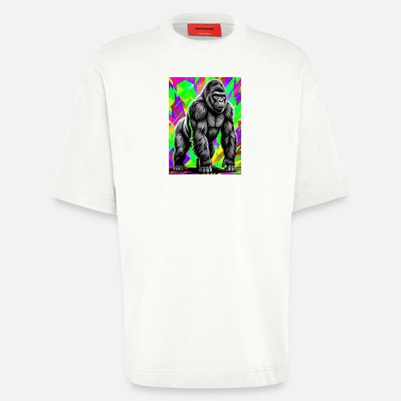gorille - T-shirt bio épais oversize fabriqué en UE - OFF WHITE