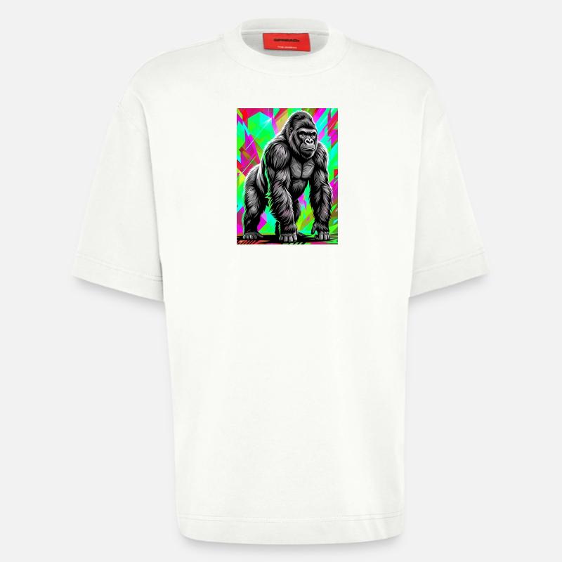 gorille - T-shirt bio épais oversize fabriqué en UE - OFF WHITE