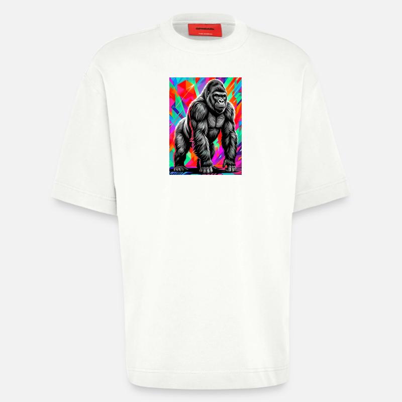 gorille - T-shirt bio épais oversize fabriqué en UE - OFF WHITE