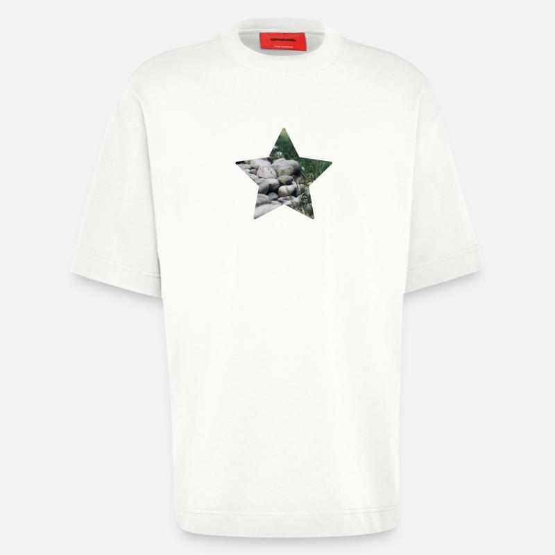 Étoile de la nature - T-shirt bio épais oversize fabriqué en UE - OFF WHITE