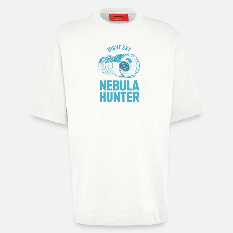 Nebula Hunter Night Sky Teleskop-Tee - Heavyweight T-Shirt - made by SPREAD  - OFF WHITE