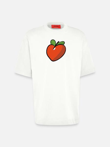 Peche_coeur - Heavyweight T-Shirt - made by SPREAD - OFF WHITE