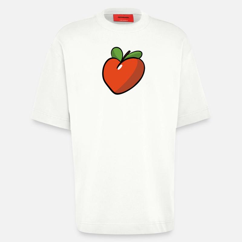 Peche_coeur - Heavyweight T-Shirt - made by SPREAD  - OFF WHITE
