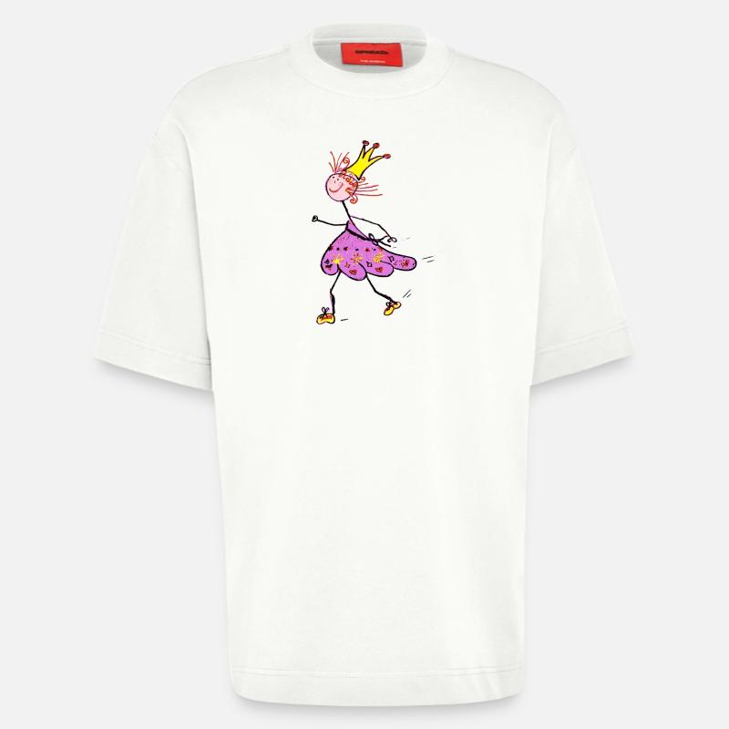 Exécution de la Princesse - T-shirt bio épais oversize fabriqué en UE - OFF WHITE