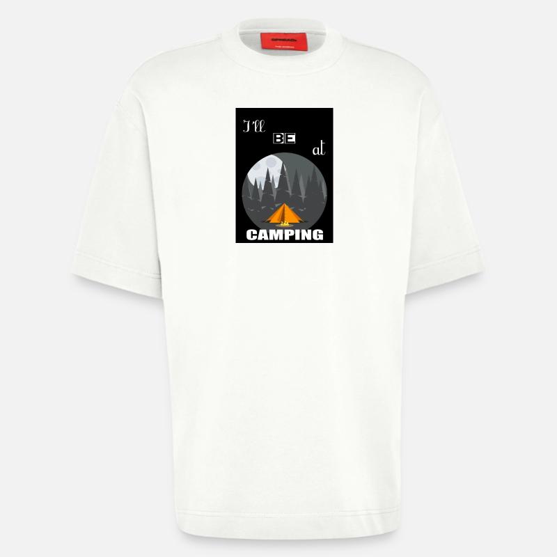 Ich werde auf dem Campingplatz sein - Heavyweight T-Shirt - made by SPREAD  - OFF WHITE