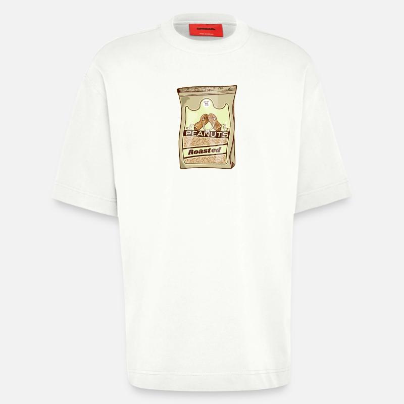 Roasted Peanuts Retro Pack - Heavyweight T-Shirt - made by SPREAD  - OFF WHITE