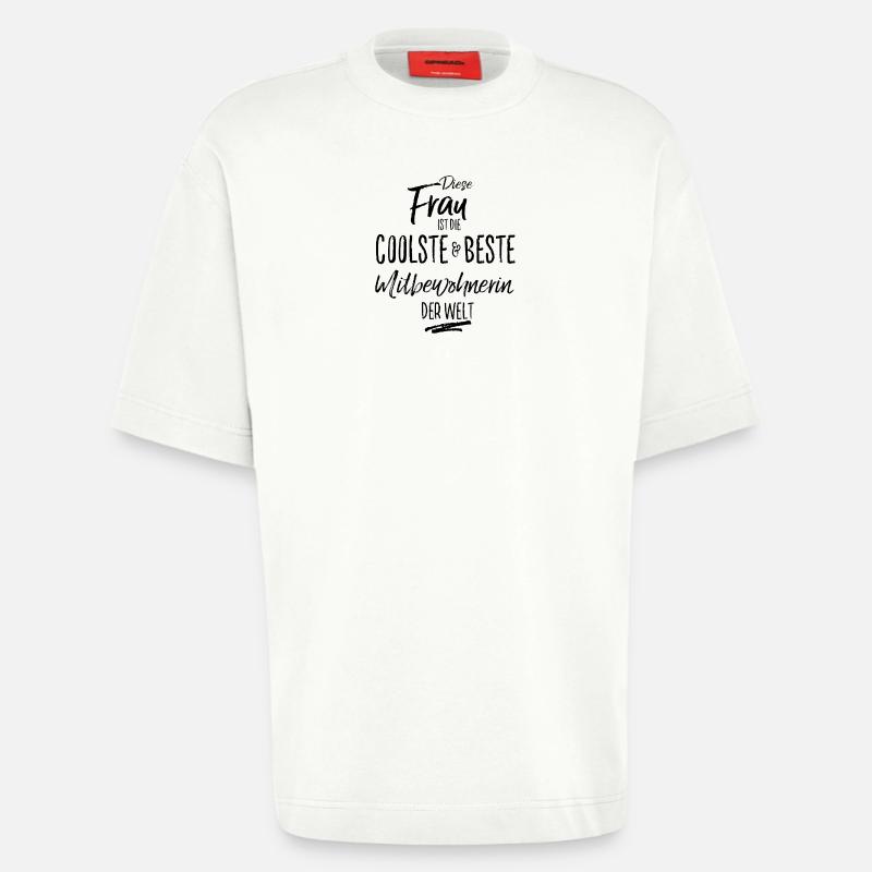 mitbewohnerin - die Beste (s) - Heavyweight T-Shirt - made by SPREAD  - OFF WHITE