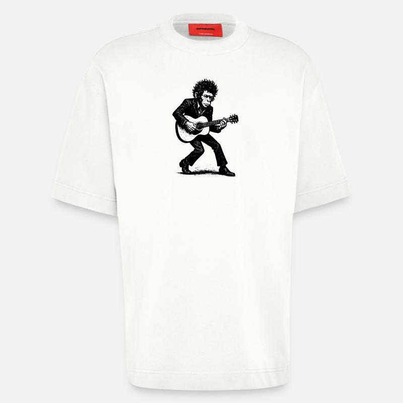 Auteur-compositeur-interprète | Le Singe Danseur - T-shirt bio épais oversize fabriqué en UE - OFF WHITE