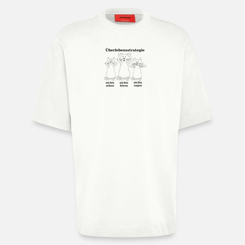 die drei schwarz - Heavyweight T-Shirt - made by SPREAD  - OFF WHITE
