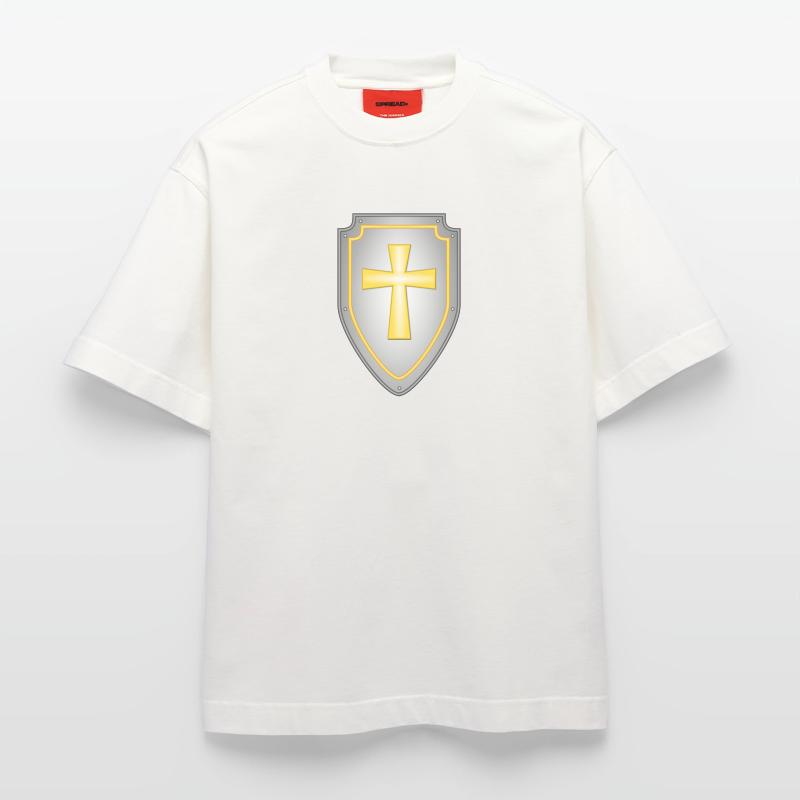 épée épée de chevalier chevalier armor48 T-shirt bio épais oversize fabriqué en UE