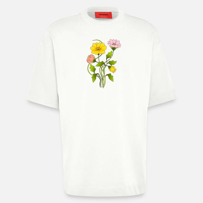 Blumen - Heavyweight T-Shirt - made by SPREAD  - OFF WHITE