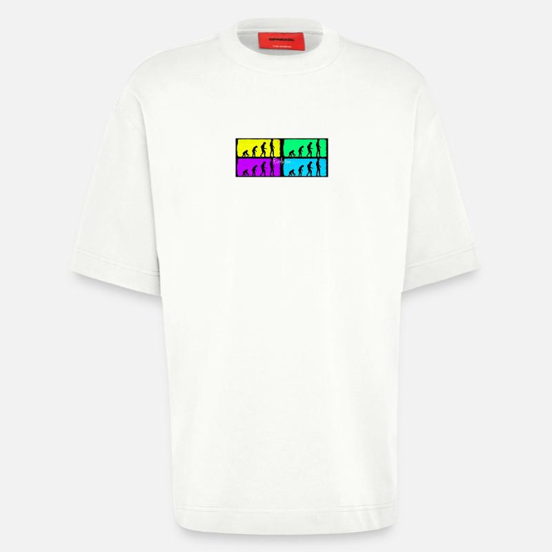 évolution - T-shirt bio épais oversize fabriqué en UE - OFF WHITE