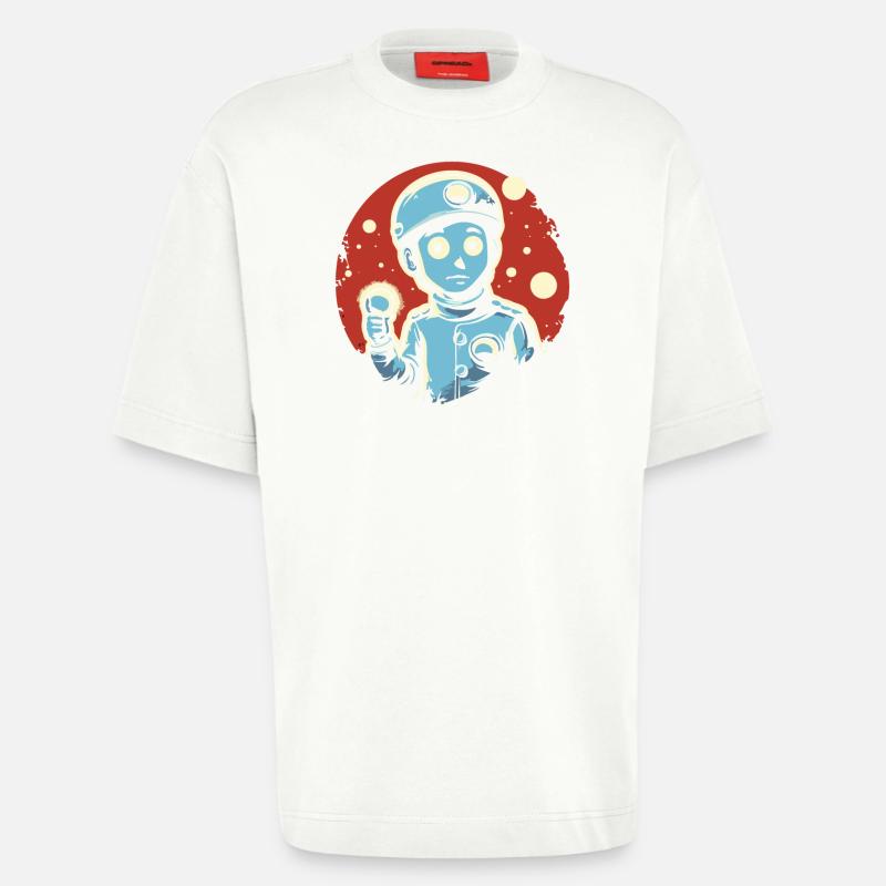 Ein Junge mit einer Lampe - Heavyweight T-Shirt - made by SPREAD - OFF WHITE