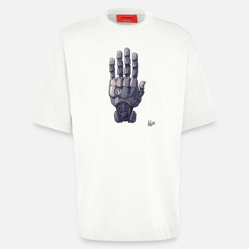 Roboter- oder Cyborg-Hand - Heavyweight T-Shirt - made by SPREAD  - OFF WHITE