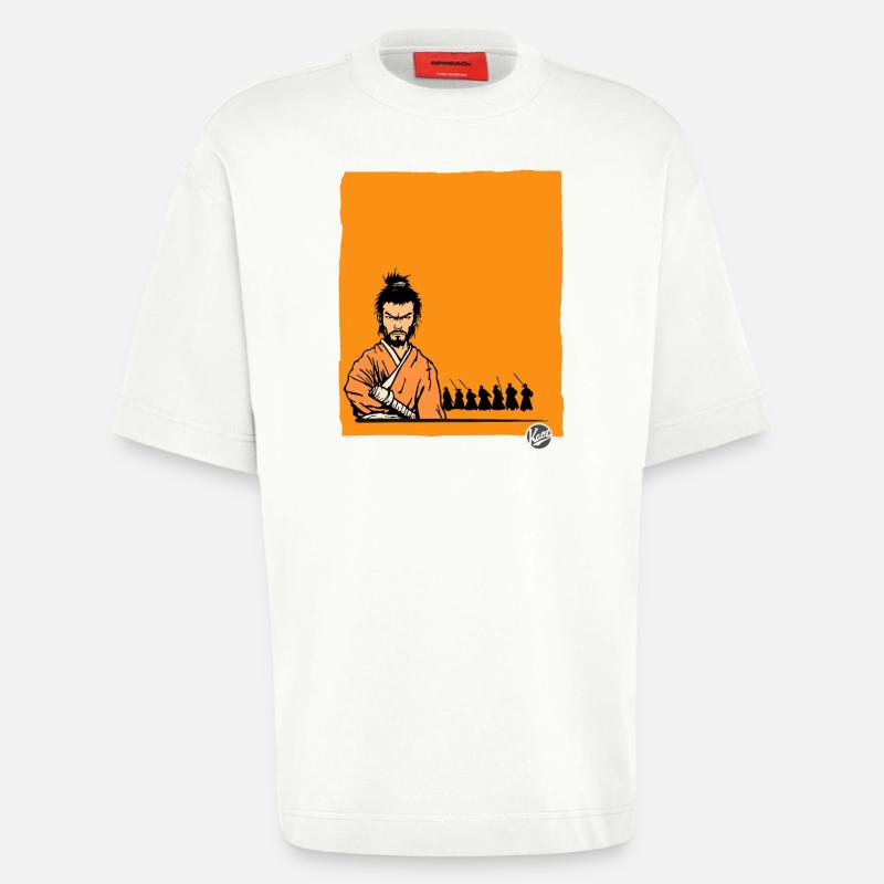 Die Tödlichen Samurai - Heavyweight T-Shirt - made by SPREAD  - OFF WHITE