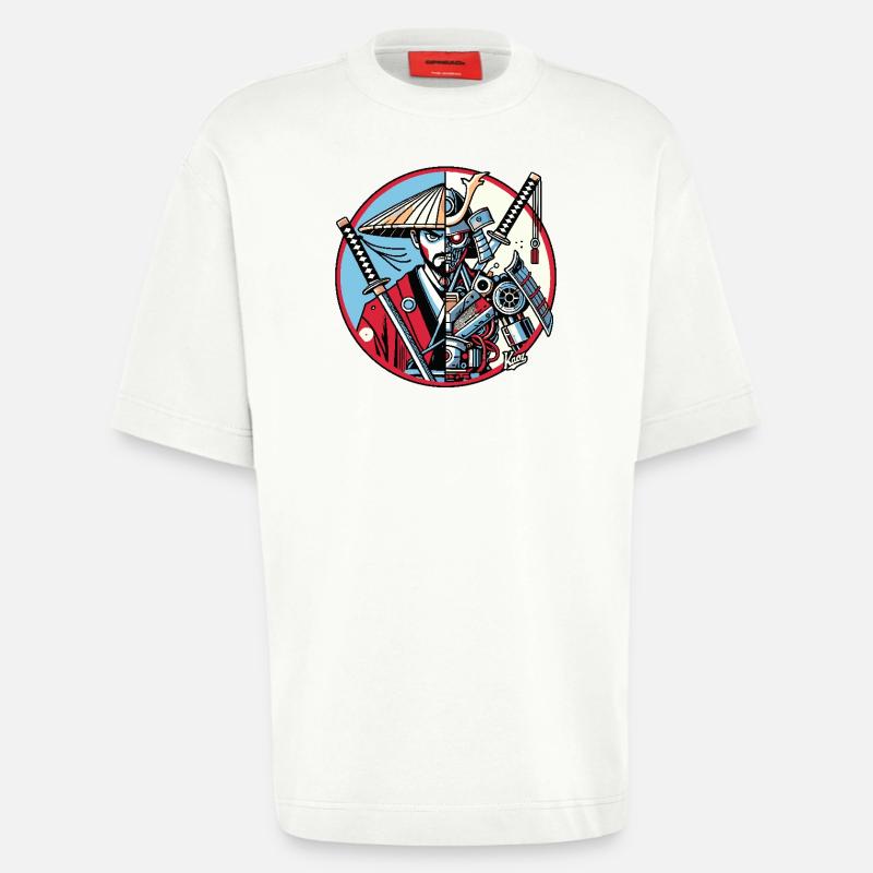 Samurai-Ronin oder Mecha-Shogun - Heavyweight T-Shirt - made by SPREAD  - OFF WHITE