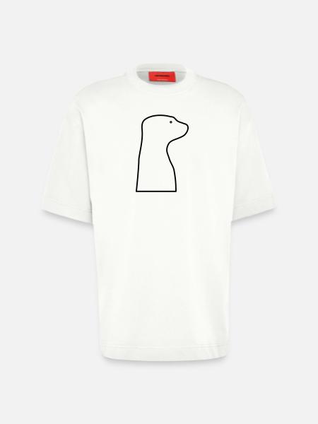Suricate - T-shirt bio épais oversize fabriqué en UE - OFF WHITE