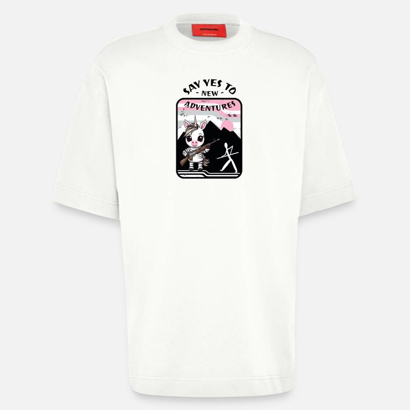 Zebra Einhorn - Heavyweight T-Shirt - made by SPREAD  - OFF WHITE
