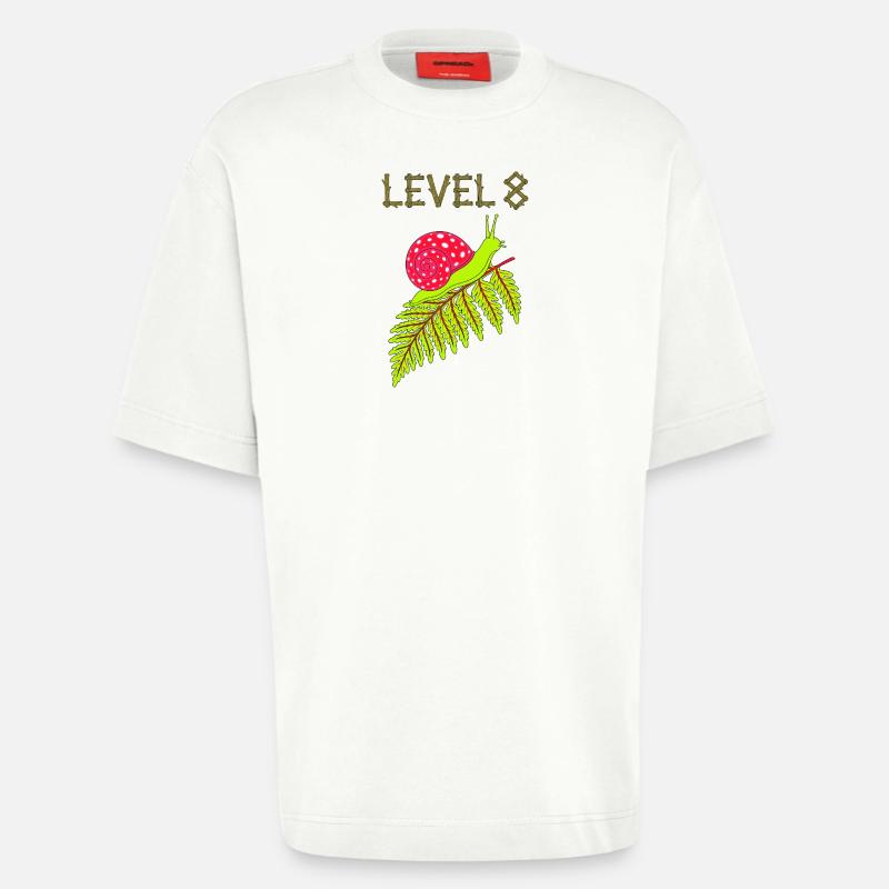 Level 8 Schnecke - Heavyweight T-Shirt - made by SPREAD  - OFF WHITE