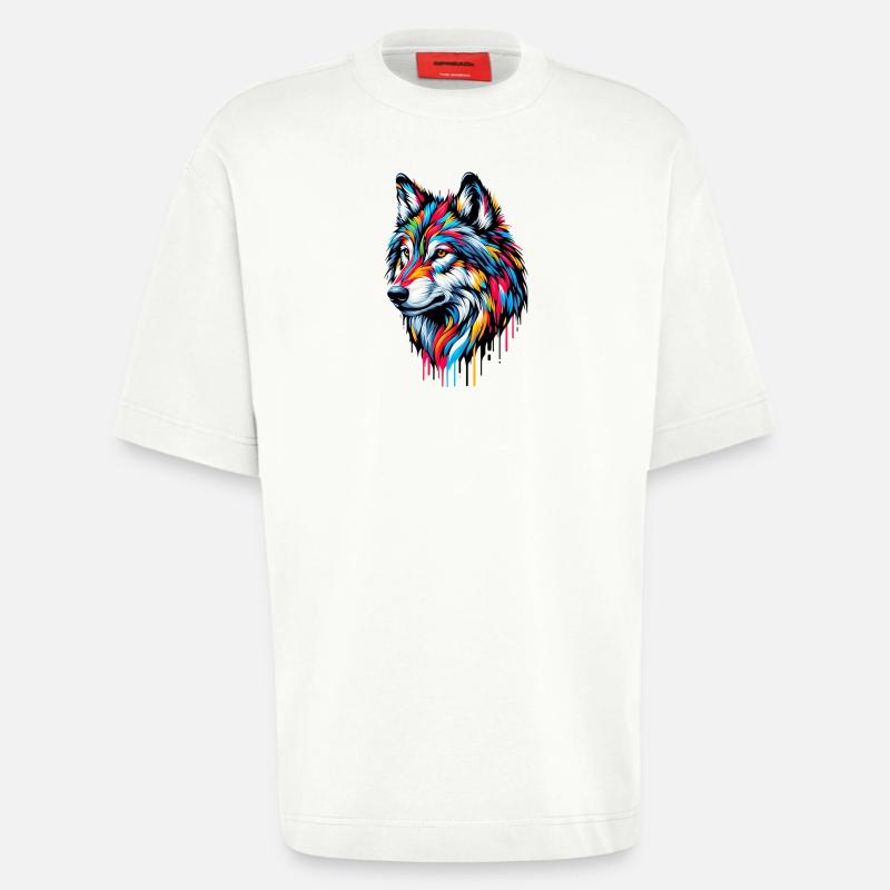 Wolf - Heavyweight T-Shirt - made by SPREAD - OFF WHITE