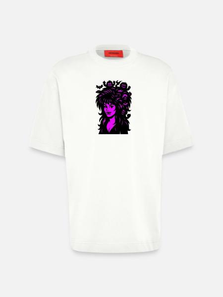 Vampire lady with superhair! - Heavyweight T-Shirt - made by SPREAD - OFF WHITE
