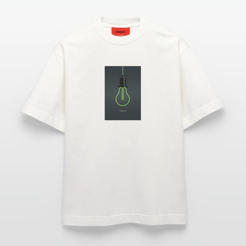 Create – Neon light bulb for creative minds Heavyweight T-Shirt - made by SPREAD 