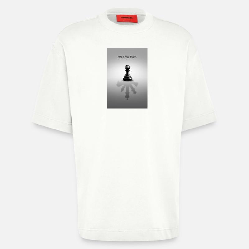 Make Your Move Minimal Mindset Design - T-shirt bio épais oversize fabriqué en UE - OFF WHITE