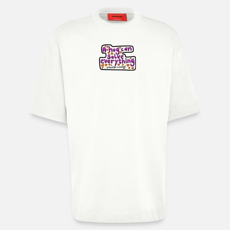 A hug can help - Heavyweight T-Shirt - made by SPREAD - OFF WHITE