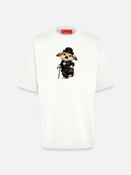 Rabbit Charlie - Heavyweight T-Shirt - made by SPREAD - OFF WHITE