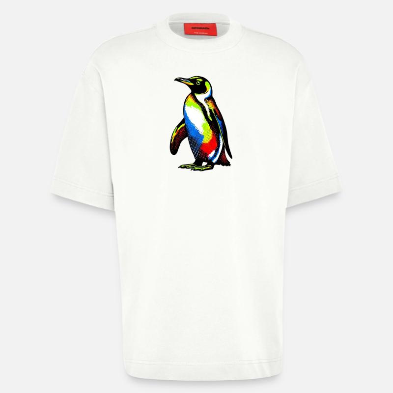 Pinguin - Heavyweight T-Shirt - made by SPREAD  - OFF WHITE