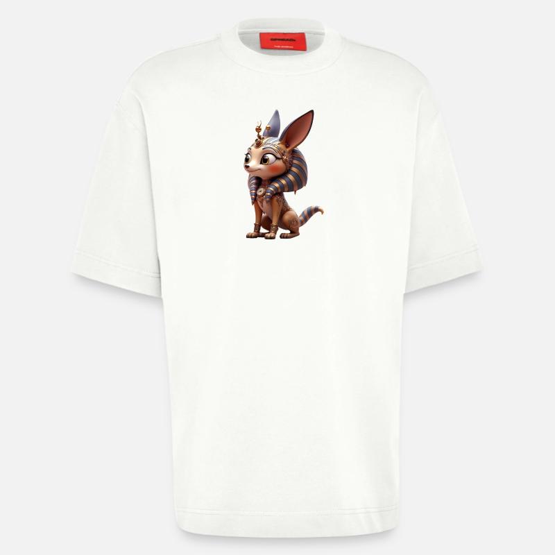 Armadillo steampunk doré - T-shirt bio épais oversize fabriqué en UE - OFF WHITE
