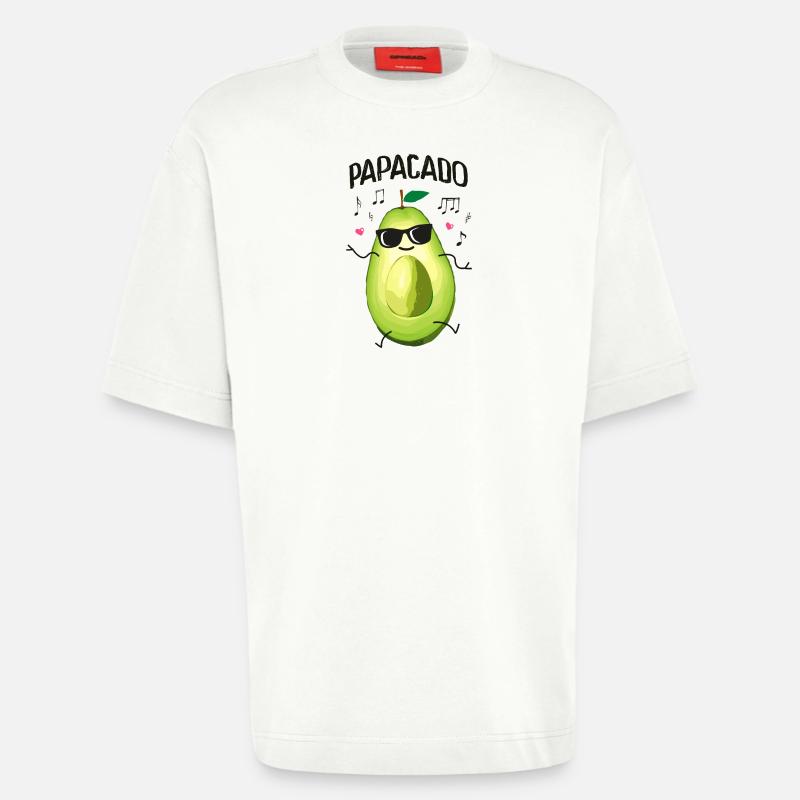 Avocado - Papacado - Partnerlook - Väter - Heavyweight T-Shirt - made by SPREAD  - OFF WHITE