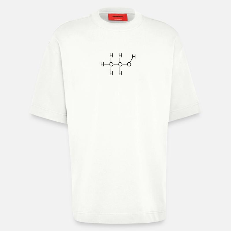 Ethanol Alkohol Strukturformel - Heavyweight T-Shirt - made by SPREAD  - OFF WHITE