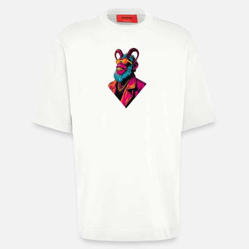 Devil Monkey - Heavyweight T-Shirt - made by SPREAD  - OFF WHITE