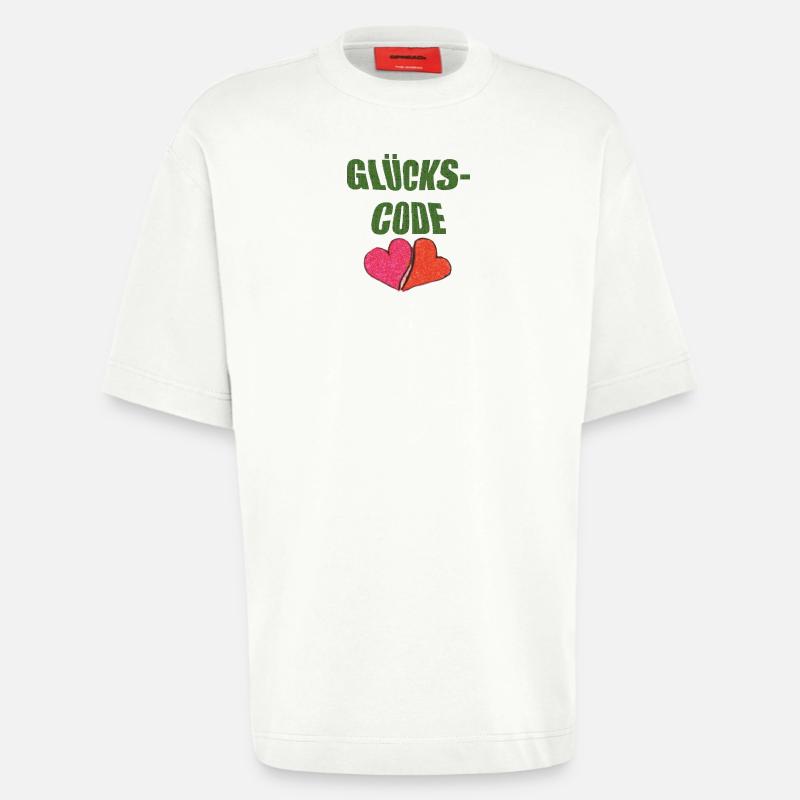 glückscode - Heavyweight T-Shirt - made by SPREAD  - OFF WHITE