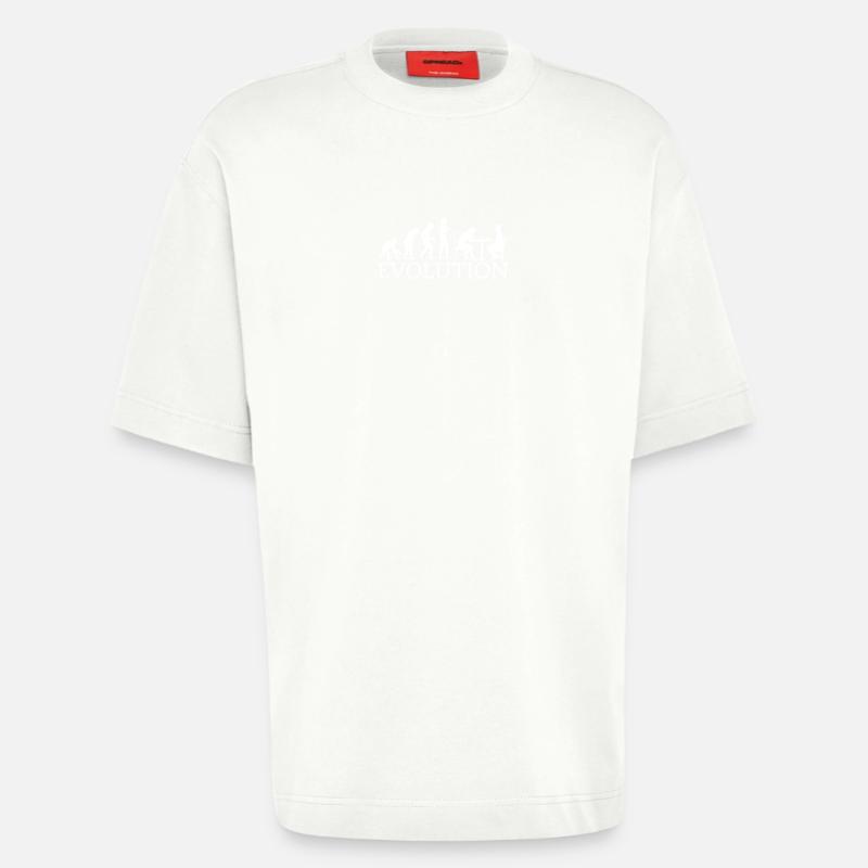 Echecs - Evolution - T-shirt bio épais oversize fabriqué en UE - OFF WHITE