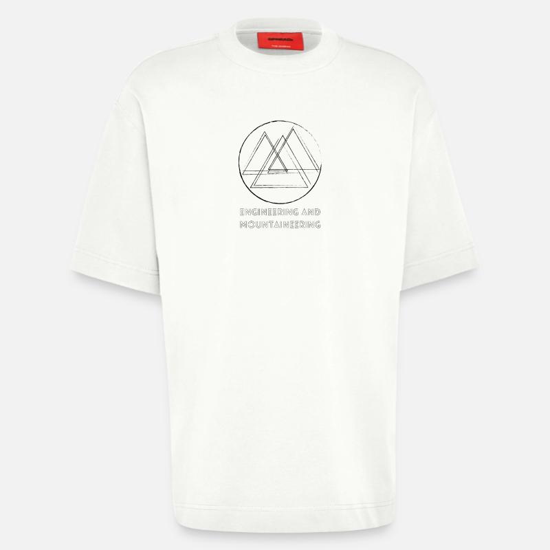 Berge / Engineering and Mountaineering - Heavyweight T-Shirt - made by SPREAD  - OFF WHITE