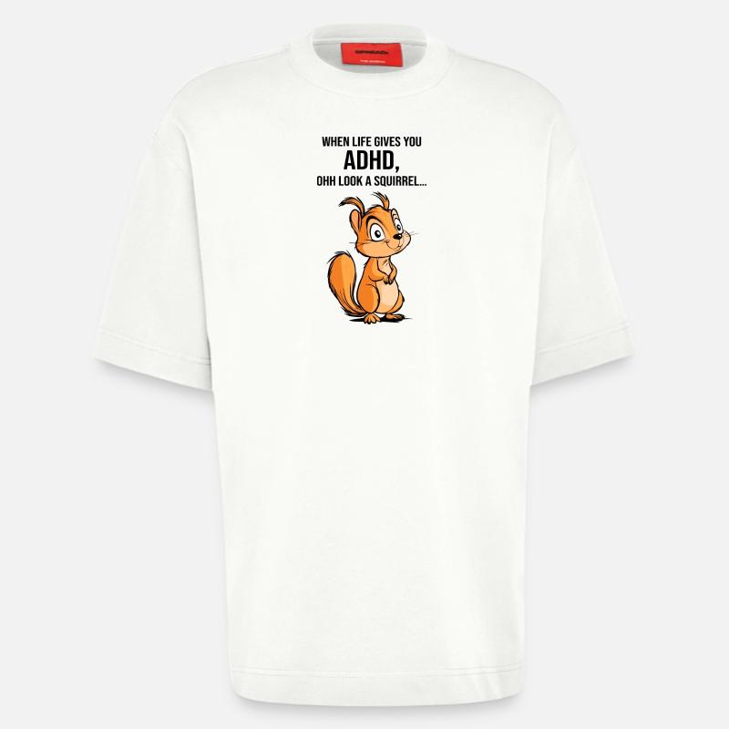 ADHS Eichhörnchen - Heavyweight T-Shirt - made by SPREAD  - OFF WHITE