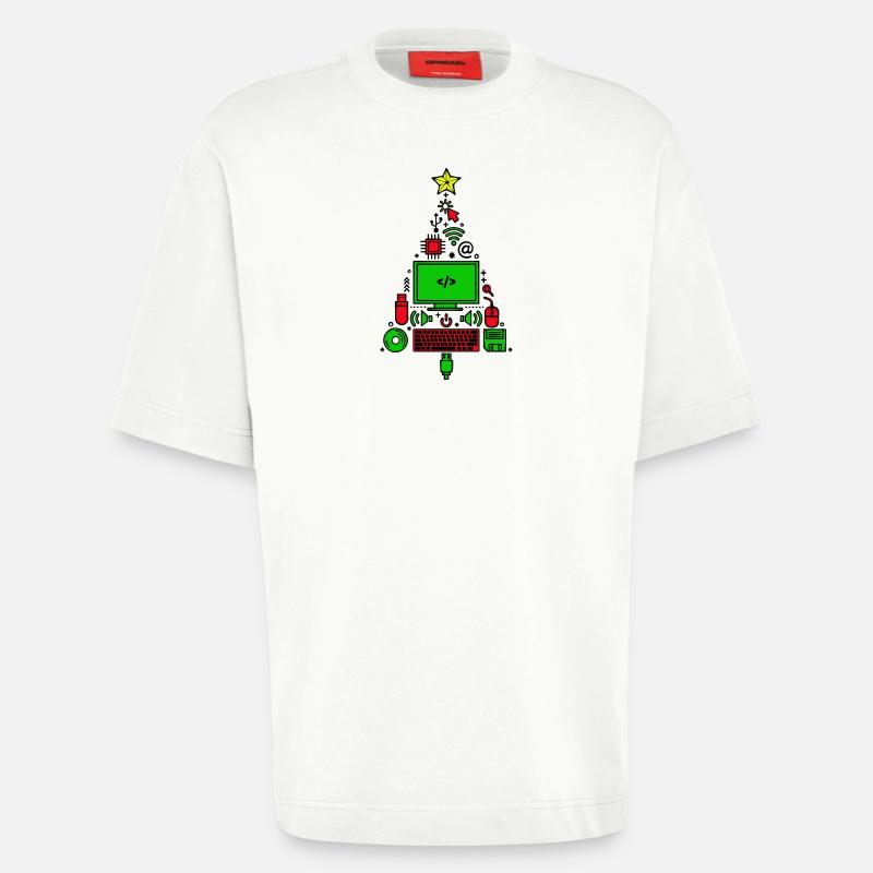 Code Computer Code Debug Skripting Programmierer - Heavyweight T-Shirt - made by SPREAD  - OFF WHITE