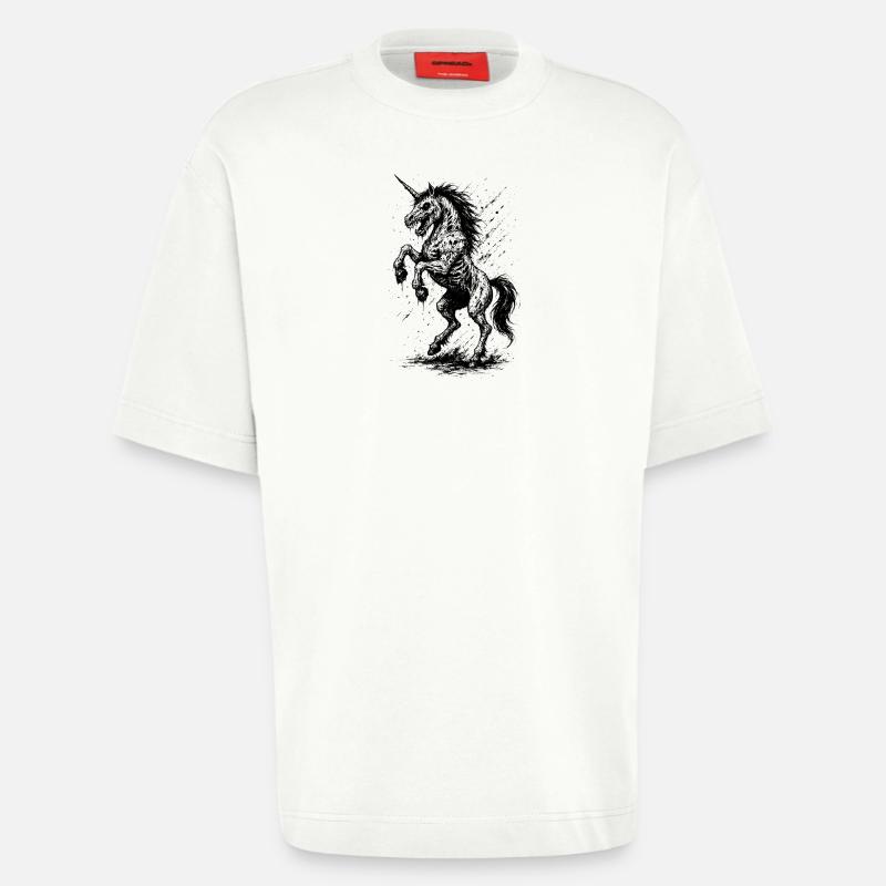 Einhorn Dämmerung - Heavyweight T-Shirt - made by SPREAD - OFF WHITE