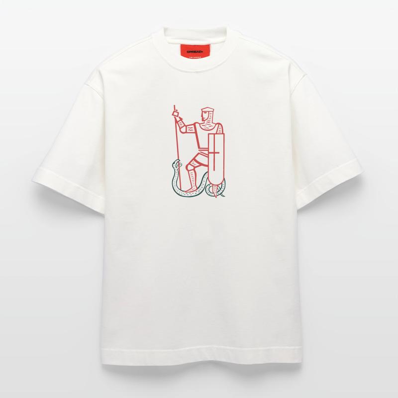 épée épée de chevalier chevalier armor177 T-shirt bio épais oversize fabriqué en UE